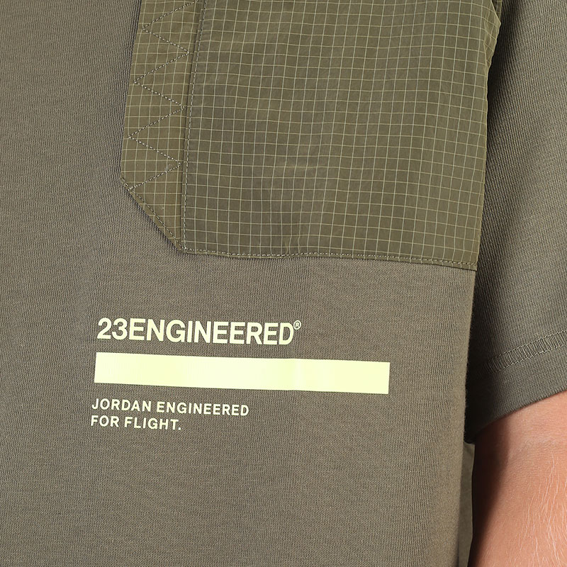 мужская зеленая футболка Jordan 23 Engineered Short-Sleeve Top DM3215-222 - цена, описание, фото 2